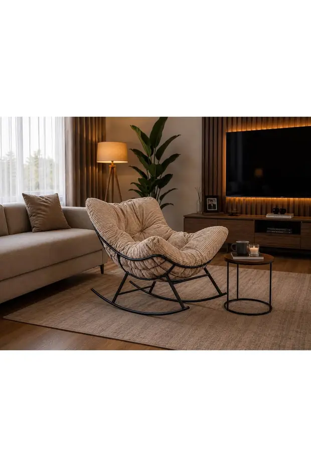Sallanan Sandalye - Emzirme Koltuğu - Dinlenme Koltuğu - TV Koltuğu Balkon ve Kitap Okuma Koltuğu Sallanan Sandalye - Emzirme Koltuğu - Dinlenme Koltuğu - TV Koltuğu Balkon ve Kitap Okuma Koltuğu